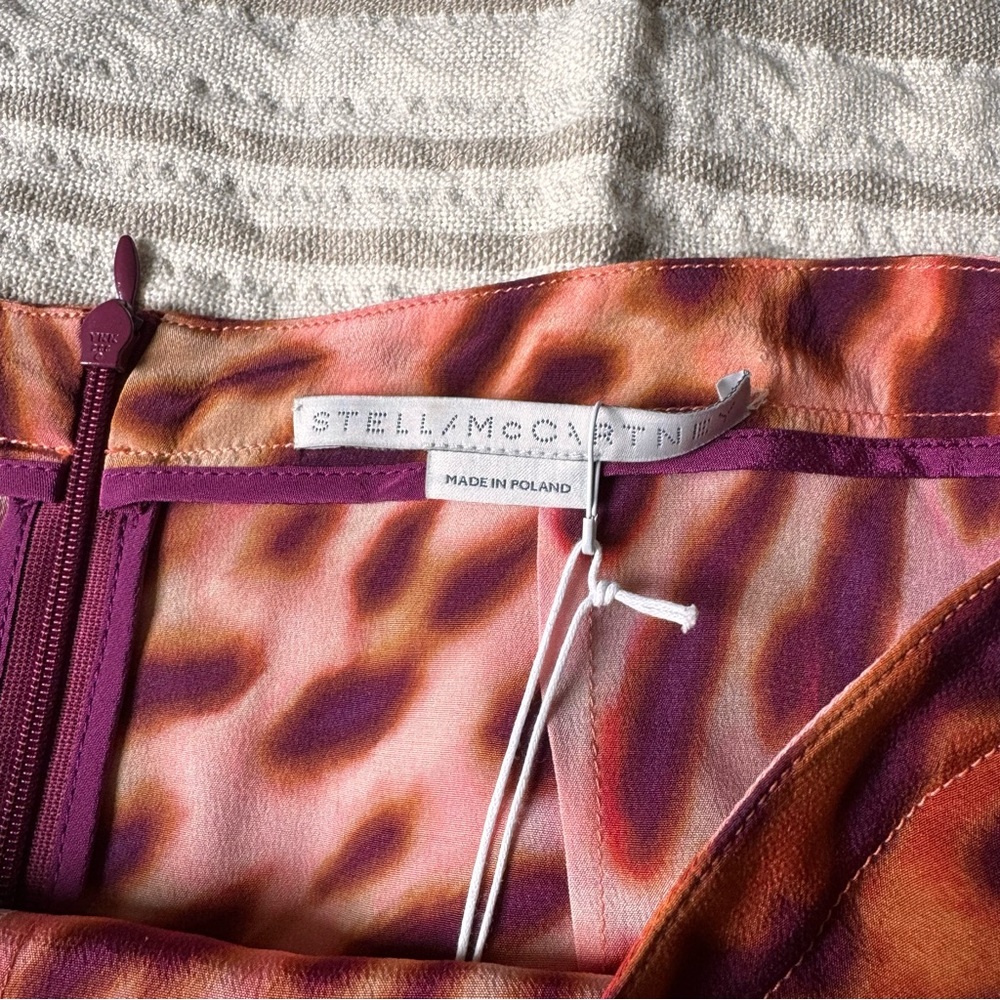 Stella McCartney Cheetah Print Silk Midi Skirt - Picture 9 of 12